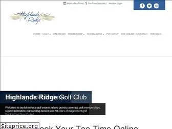 highlandsridgegolf.com
