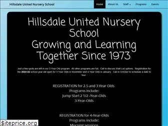 hillsdaleunitednurseryschool.com