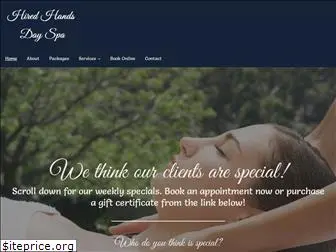 hiredhandsdayspa.com