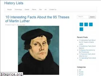 history-lists.com