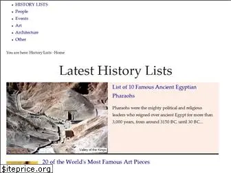 historylists.org