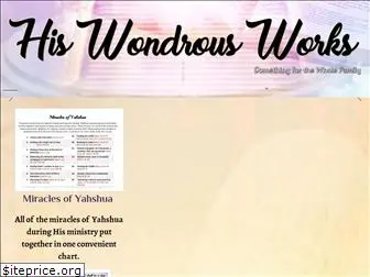 hiswondrousworks.com