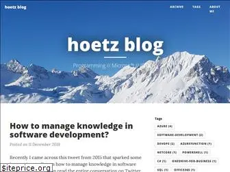 hoetz.blog