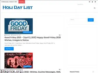 holidaylist.in.net
