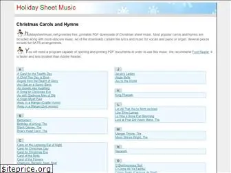 holidaysheetmusic.net