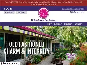 hollyacrespetresort.com