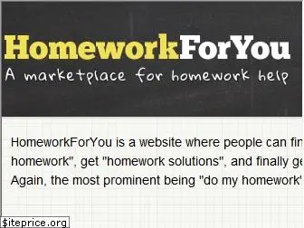 homeworkforyou.com
