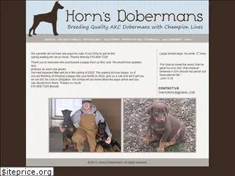 hornsdobermans.com