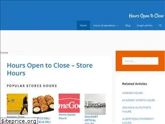 hoursopentoclose.com