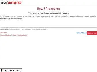 howpronounce.com
