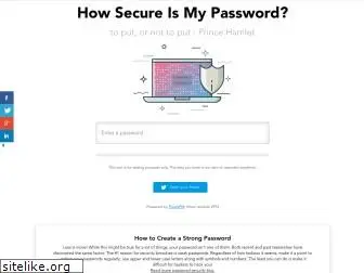 howsecureismypassword.io