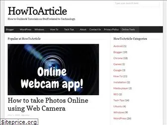 howtoarticle.in