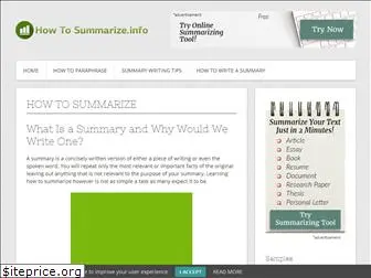 howtosummarize.info