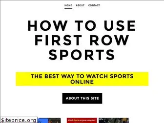 howtousefirstrowsports.weebly.com