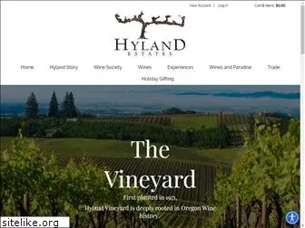 hylandestateswinery.com