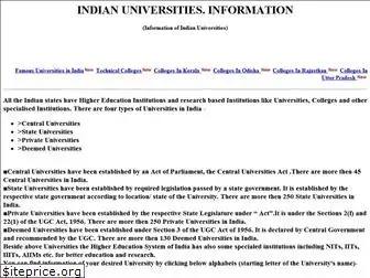 indianuniversities.info