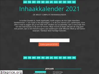 inhaakkalender.com