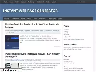 instantwebpagegenerator.org