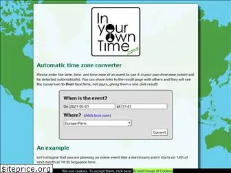 inyourowntime.zone