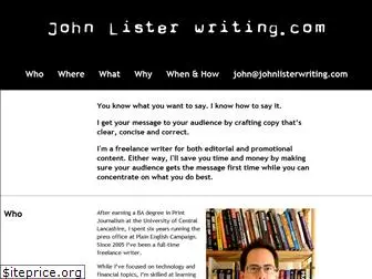 johnlisterwriting.com