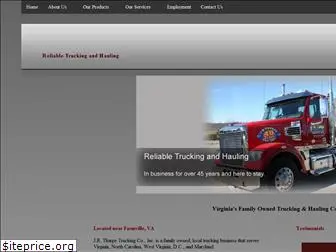 jrtharpetrucking.com