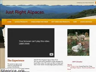 justrightalpacas.com