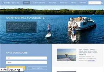 www.karinmerkle-hausboote.de