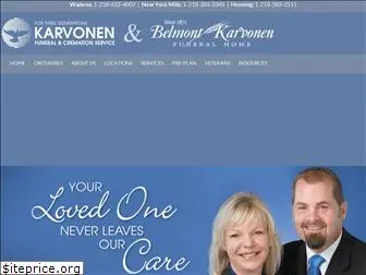 karvonenfuneralhome.com