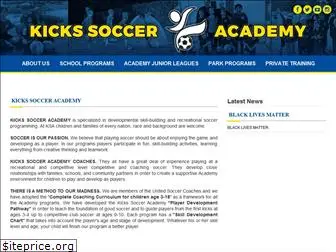 kickssocceracademy.com