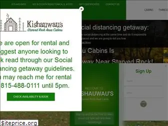 kishauwaucabins.com