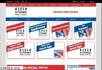 kitchenerminorhockey.com