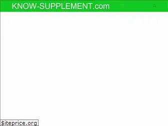 know-supplement.com