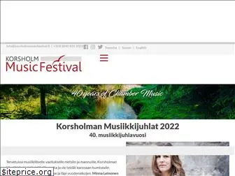 korsholmmusicfestival.fi