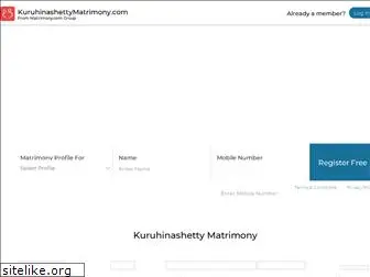 kuruhinashettymatrimony.com