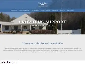 lakesfuneralhomemckee.com