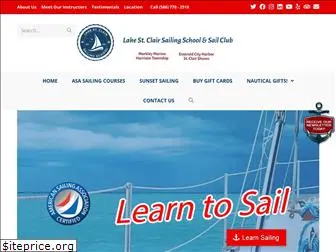 lakestclairsailingschool.com