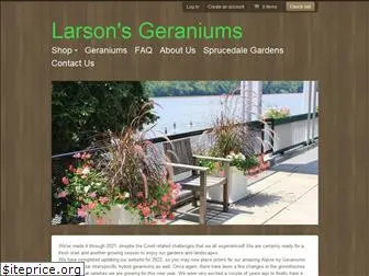 larsonsgeraniums.com