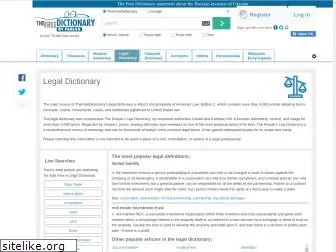 legal-dictionary.thefreedictionary.com