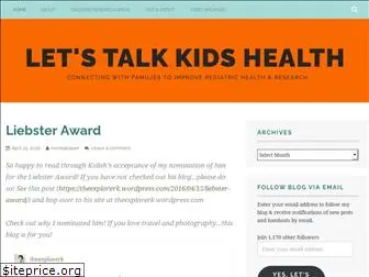 letstalkkidshealth.org