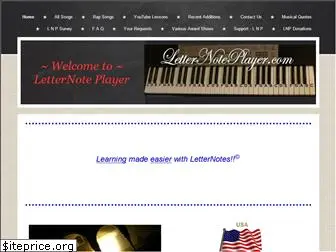 Letter Note Player