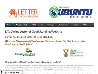 letterofgoodstanding.co.za