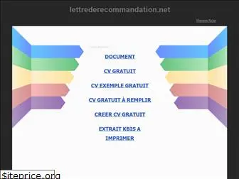 lettrederecommandation.net