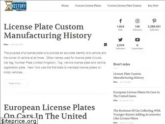 licenseplateshistory.com