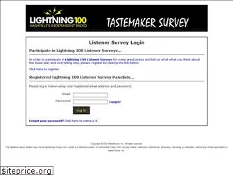 lightning100.listenersurvey.com