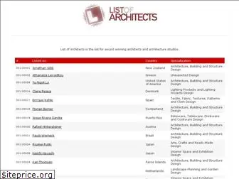 list-of-architects.com