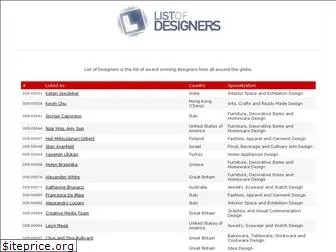 list-of-designers.com