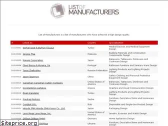 list-of-manufacturers.com