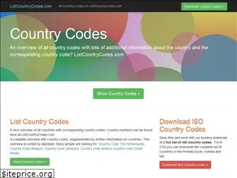 listcountrycodes.com
