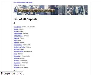 listofcapitals.com