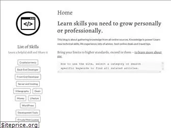 listofskills.com